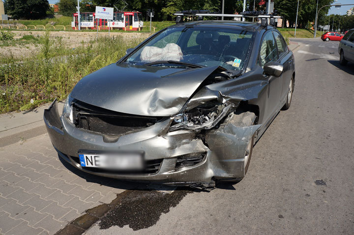 Elbląg, Czołowe zderzenie na skrzyżowaniu