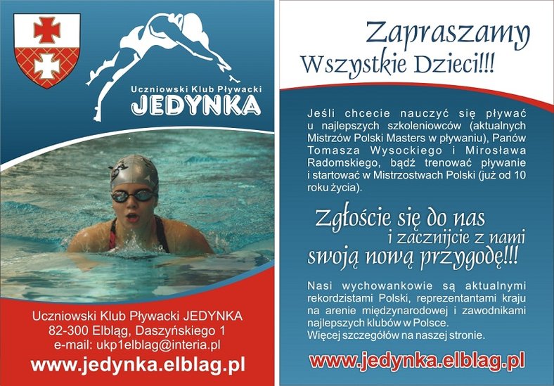 Elbląg, Przyłącz się do UKP Jedynka (pływanie) Elbląg, Przyłącz się do UKP Jedynka (pływanie)