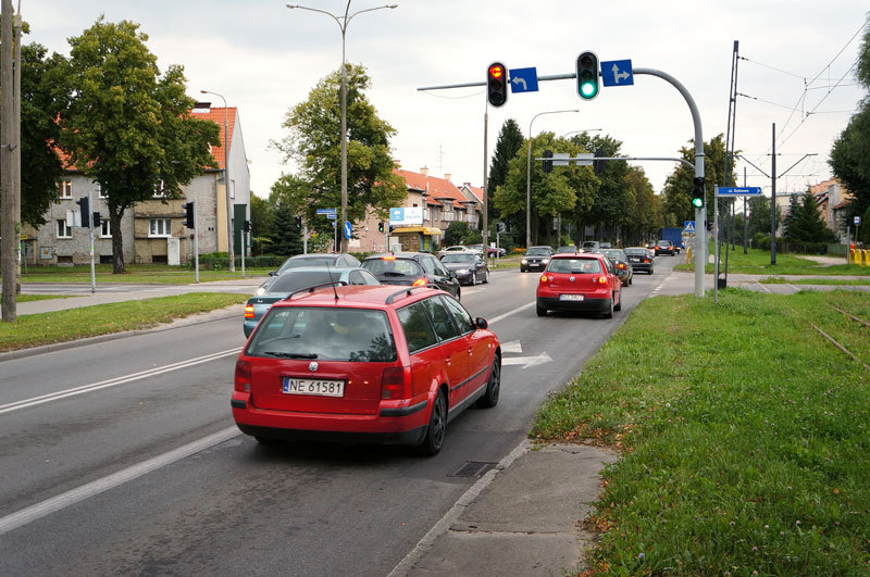 Elbląg, Skrzyżowanie Al. Grunwaldzkiej z ul. Grottgera Elbląg, Skrzyżowanie Al. Grunwaldzkiej z ul. Grottgera