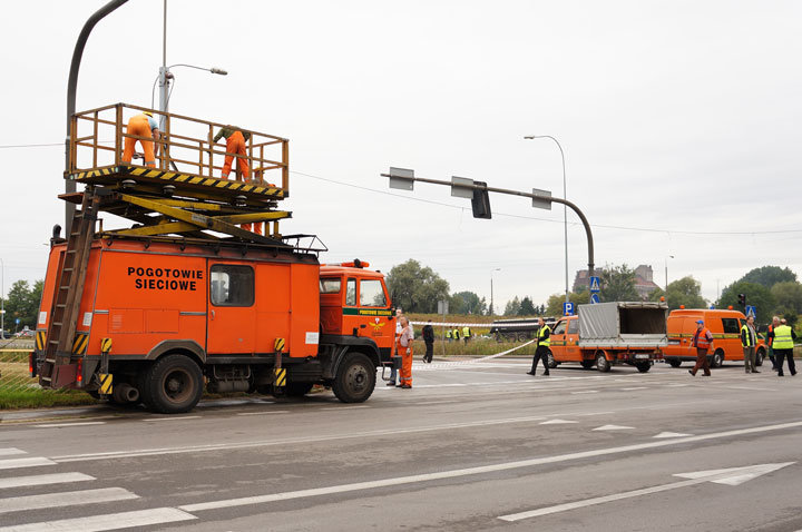 Elbląg, Trakcja tramwajowa uszkodzona Elbląg, Trakcja tramwajowa uszkodzona