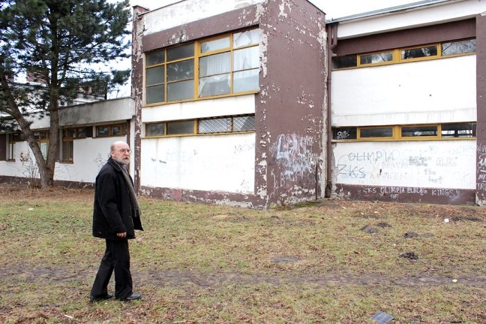 Elbląg, Andrzej Budzelewski na tle Atletikonu, Elbląg, Andrzej Budzelewski na tle Atletikonu,