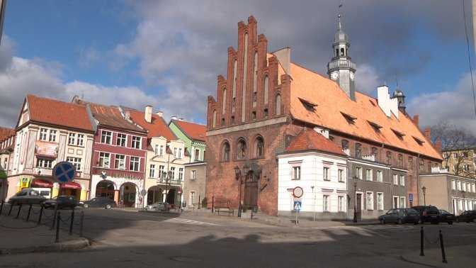 Elbląg, kadr z materiału filmowego Elbląg, kadr z materiału filmowego
