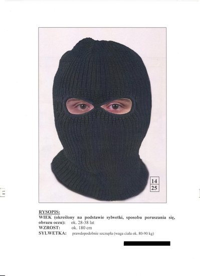 Elbląg, Policja podaje rysopis sprawcy napadu na kantor w Gronowie Elbląg, Policja podaje rysopis sprawcy napadu na kantor w Gronowie