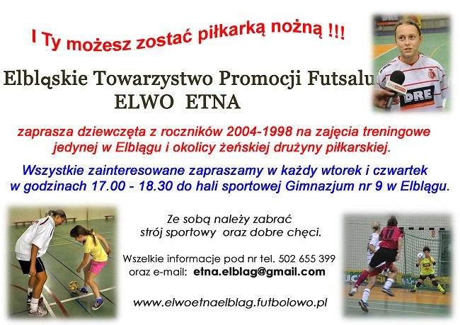 Elbląg, Elwo Etna zaprasza na treningi Elbląg, Elwo Etna zaprasza na treningi