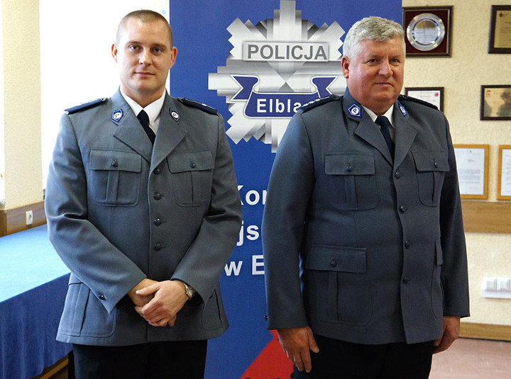 Elbląg, Laureaci plebiscytu: mł. asp. Paweł Myszk i st. asp. Marek Sławiński Elbląg, Laureaci plebiscytu: mł. asp. Paweł Myszk i st. asp. Marek Sławiński