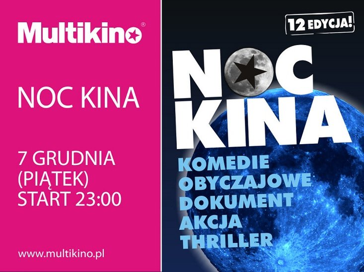 Elbląg, 12. Noc Kina: wygraj dziś bilet