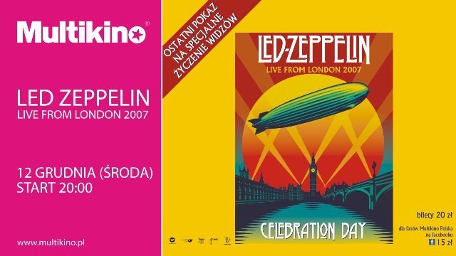Elbląg, Koncert Led Zeppelin w Multikinie Elbląg, Koncert Led Zeppelin w Multikinie