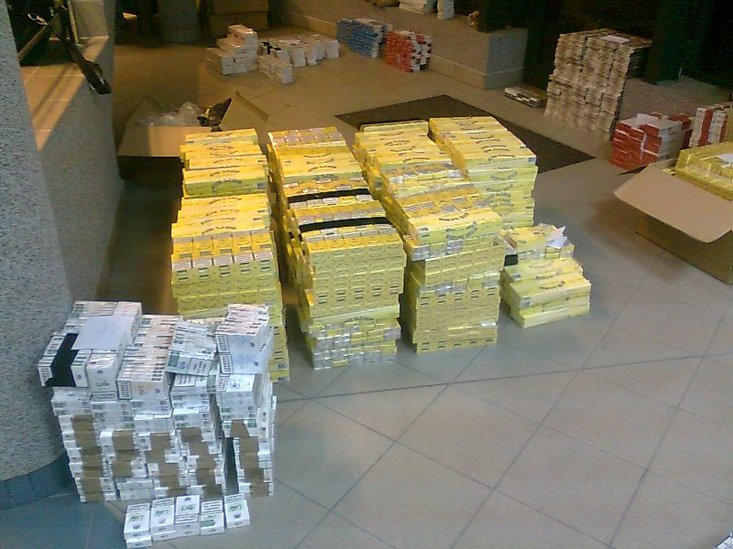 Elbląg, Na dwoch posesjach funkcjonariusze znaleźli m.in. ponad 13 tys. paczek papierosów bez polskich znaków akcyzy