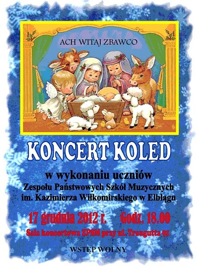 Elbląg, Kolędowanie w szkole muzycznej