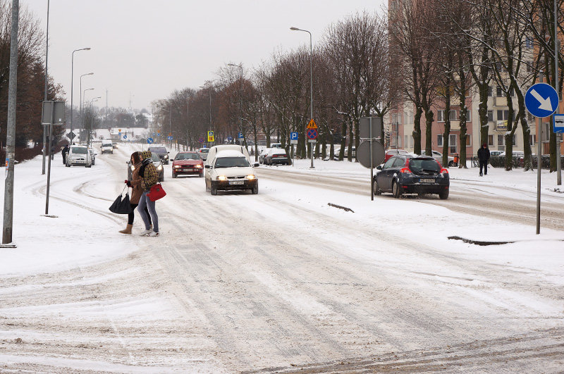 Elbląg, Zima to niebezpieczny okres, zarówno dla pieszych, jak i dla kierowców