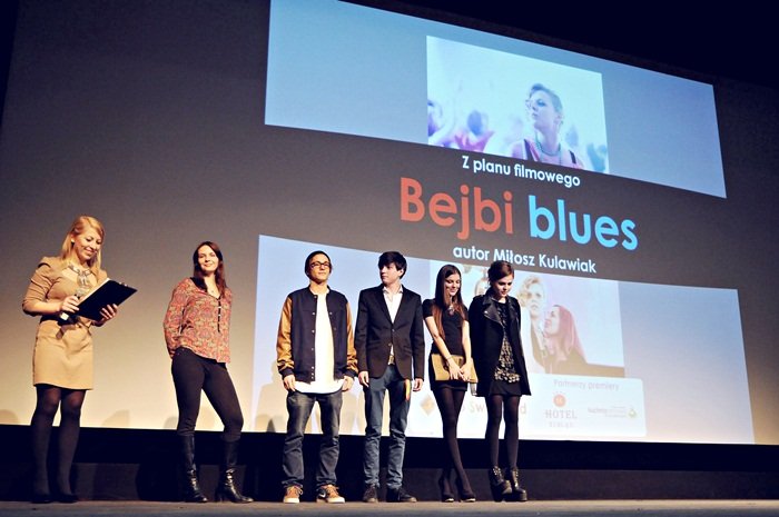 Od lewej: Natalia Klonowska (Kino Światowid), Inga Kruk, Michał Trzeciakowski, Nikodem Rozbicki, Klaudia Bułka oraz Magdalena Berus