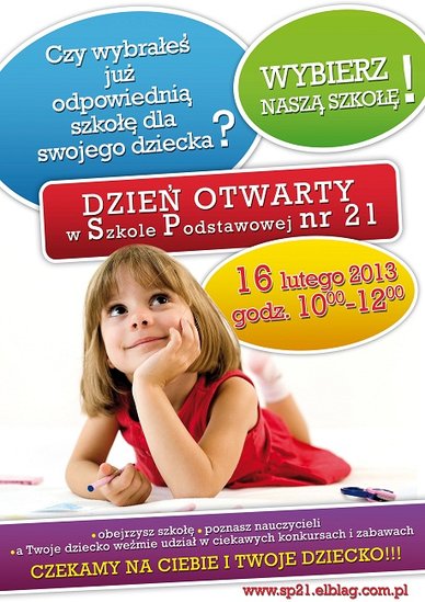Elbląg, Dzień Otwarty w SP 21 Elbląg, Dzień Otwarty w SP 21