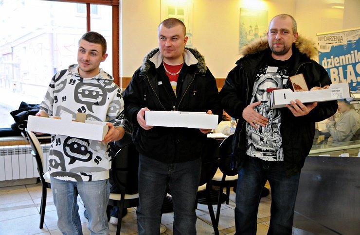 Elbląg, Od prawej: Marcin Procajło, Adam Zapaśnik oraz Bartosz Sułkiewicz