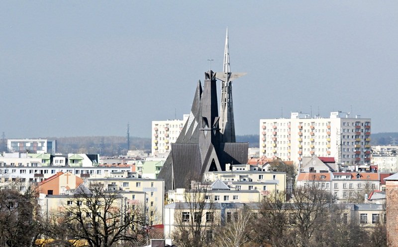Elbląg, Panorama Elbląga za droga