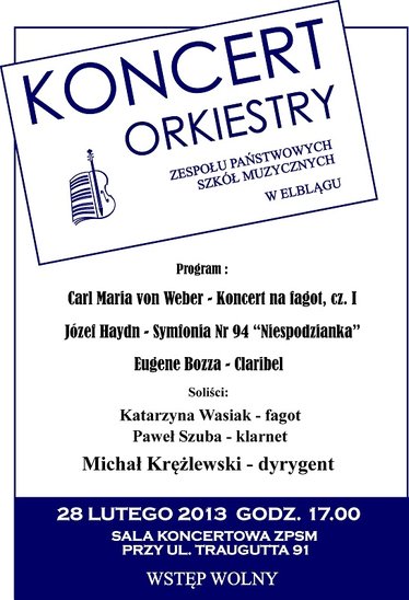 Elbląg, Koncert orkiestry Szkoły Muzycznej