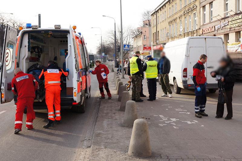 Elbląg, Potrącenie na chodniku