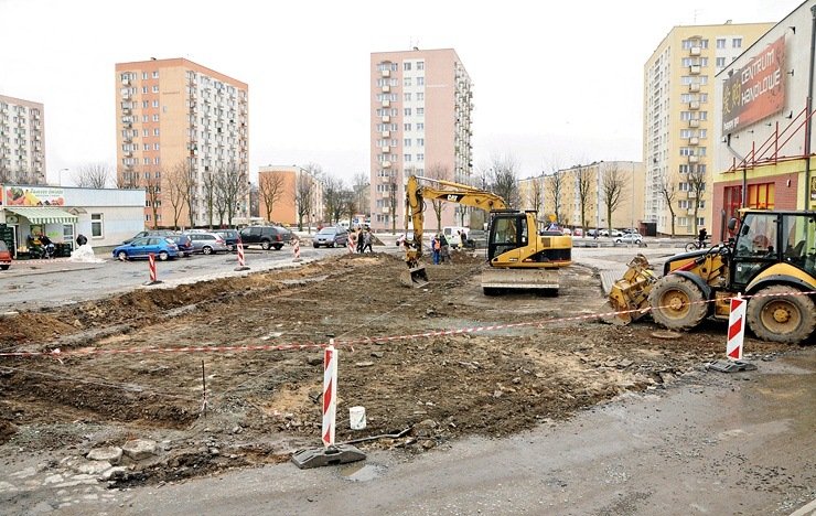 Elbląg, Prace remontowe na parkingu przy ul. Nowowiejskiej