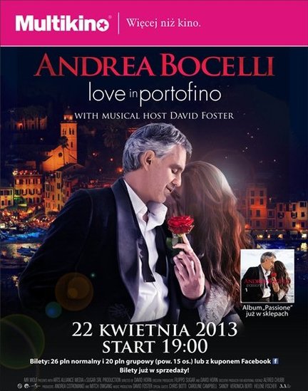Elbląg, Andrea Bocelli ponownie w Multikinie Elbląg, Andrea Bocelli ponownie w Multikinie