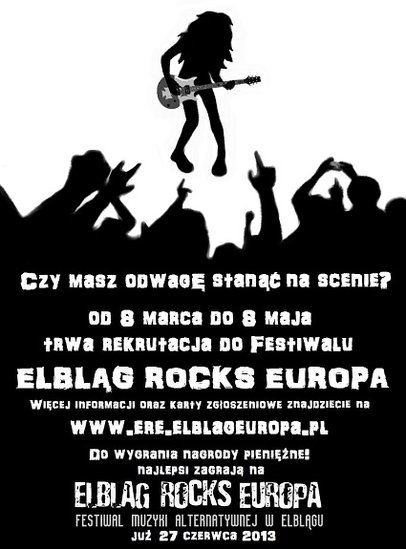 Elbląg, Zgłoś swoją kapelę na ERE Elbląg, Zgłoś swoją kapelę na ERE
