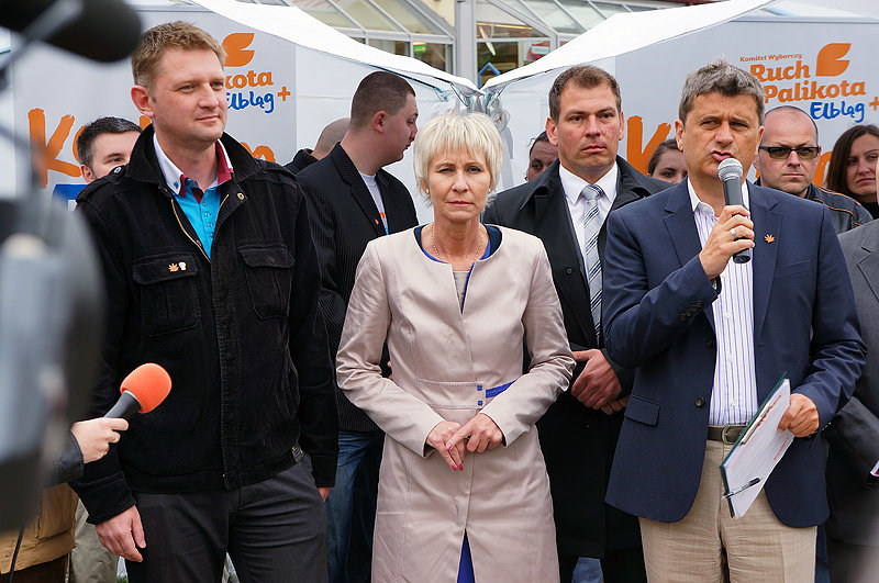 Elbląg, Andrzej Rozenek, Ewa Białkowska i Janusz Palikot (fot WS).
