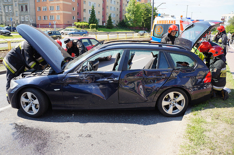 Elbląg, Wywrotką wjechał w bmw