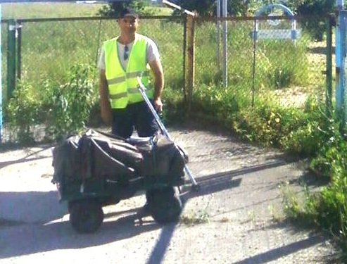 Elbląg, Piotr Suchan rozpoczyna kolejny dzień wędrówki