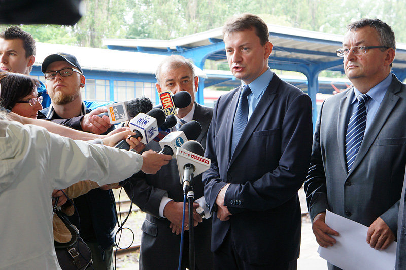 Elbląg, Od prawej: Andrzej Adamczyk, Mariusz Błaszczak i Jerzy Wilk Elbląg, Od prawej: Andrzej Adamczyk, Mariusz Błaszczak i Jerzy Wilk