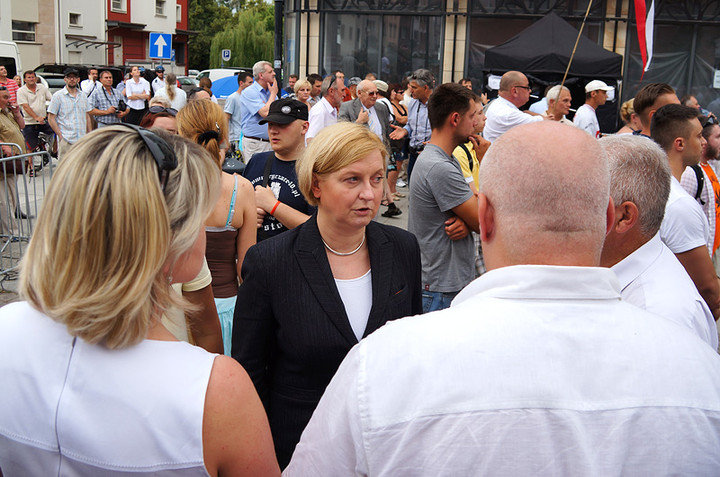 Elbląg, Anna Fotyga na Starym Rynku Elbląg, Anna Fotyga na Starym Rynku
