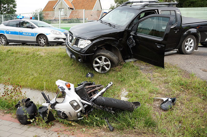 Elbląg, Wypadek w Kazimierzowie: ranny motocyklista w szpitalu