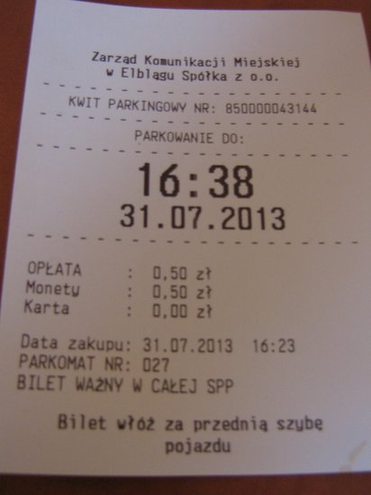 Elbląg, Czeski film na parkingu Elbląg, Czeski film na parkingu