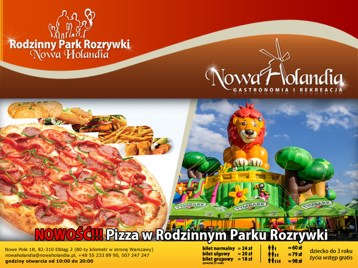 Nowość! Pizza w Rodzinnym Parku Rozrywki Nowość! Pizza w Rodzinnym Parku Rozrywki