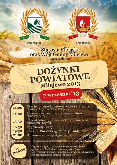 Elbląg, Dożynki Powiatowe w sobotę