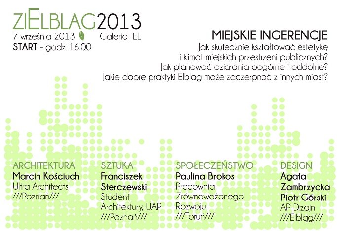 Elbląg, ziELBLĄG 2013. Inspiracje dla przyjaznego miasta Elbląg, ziELBLĄG 2013. Inspiracje dla przyjaznego miasta