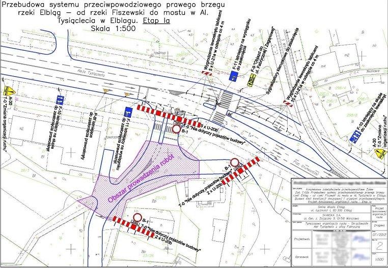 Elbląg, Zmiana organizacji ruchu na ulicy Fabrycznej Elbląg, Zmiana organizacji ruchu na ulicy Fabrycznej