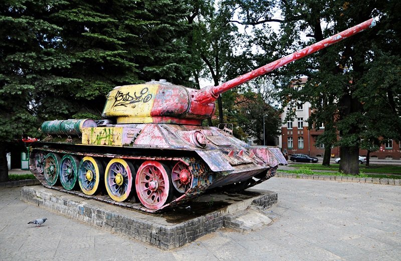 Elbląg, T-34 przed...