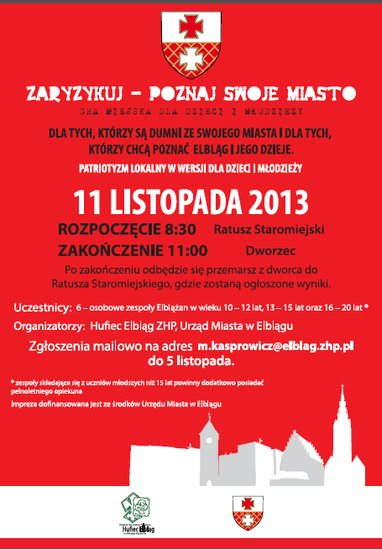 Elbląg, Zaryzykujmy z okazji 11 listopada! Elbląg, Zaryzykujmy z okazji 11 listopada!