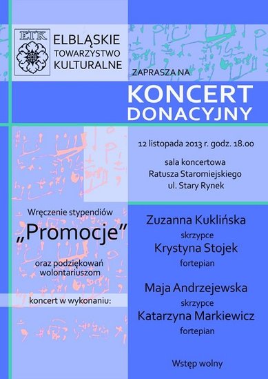 Elbląg, Koncert donacyjny ETK
