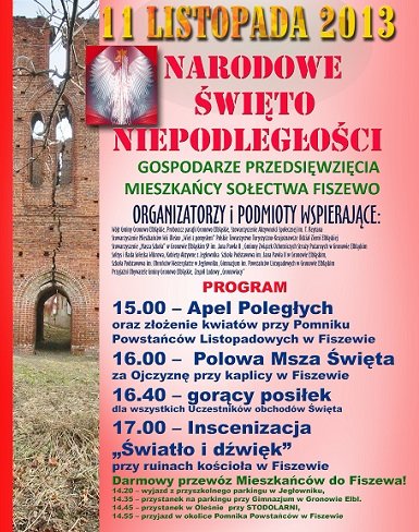 Elbląg, Obchody Święta Niepodległości w gminie Gronowo Elbląskie