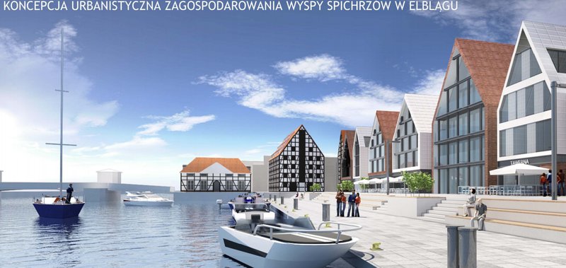 Elbląg, Tak mogłaby wyglądać Wyspa Spichrzów według projektu Macieja Mazura i Marcina Witosławskiego Elbląg, Tak mogłaby wyglądać Wyspa Spichrzów według projektu Macieja Mazura i Marcina Witosławskiego