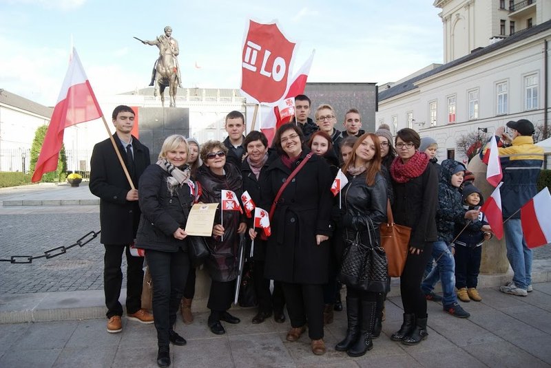 Elbląg, II LO na warszawskich obchodach 11 listopada Elbląg, II LO na warszawskich obchodach 11 listopada