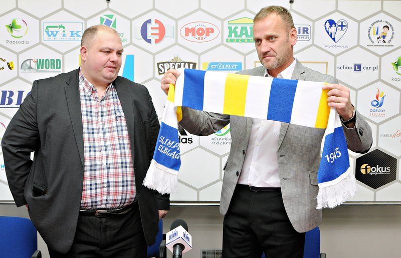 Elbląg, Prezes klubu Paweł Guminiak oraz nowy trener Adam Boros Elbląg, Prezes klubu Paweł Guminiak oraz nowy trener Adam Boros