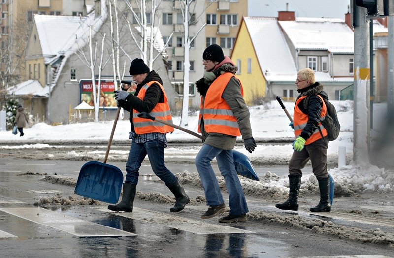 Elbląg, Chodniki I kolejności zimowego utrzymania