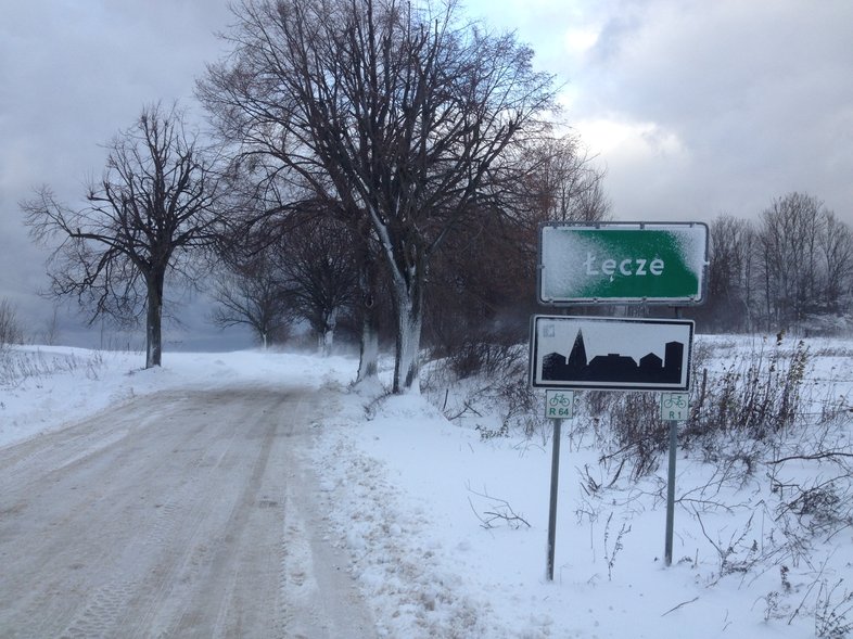 Elbląg, Zaspa na wjeździe do miejscowości Łęcze