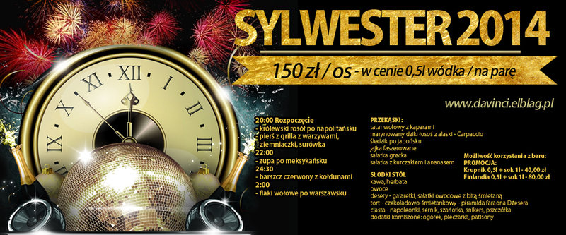 Najlepsza Sylwestrowa zabawa w Elblągu! Najlepsza Sylwestrowa zabawa w Elblągu!