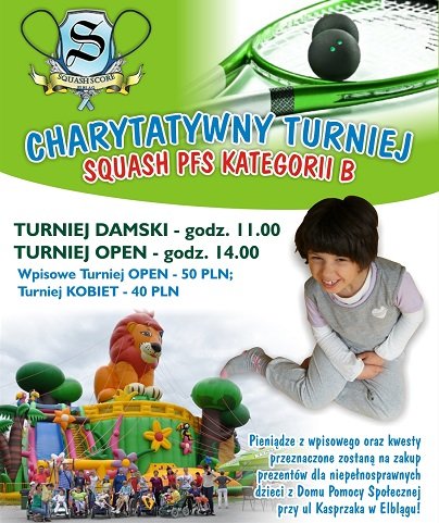 Elbląg, Charytatywny turniej w squaha Elbląg, Charytatywny turniej w squaha