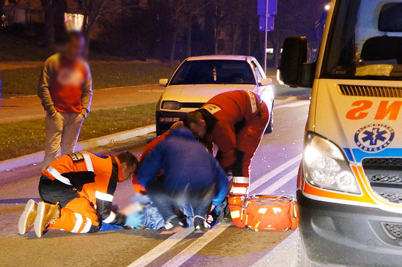 Elbląg, Niepodległości: potrącenie dziecka na pasach