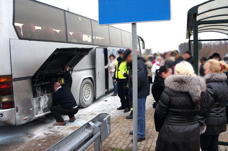 Elbląg, Pożar w rosyjskim autokarze Elbląg, Pożar w rosyjskim autokarze