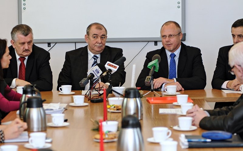 Elbląg, Wiceprezydent Janusz Hajdukowski, prezydent Jerzy Wilk i marszałek Jacek Protas Elbląg, Wiceprezydent Janusz Hajdukowski, prezydent Jerzy Wilk i marszałek Jacek Protas