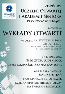 Elbląg, Wykłady otwarte w PWSZ Elbląg, Wykłady otwarte w PWSZ