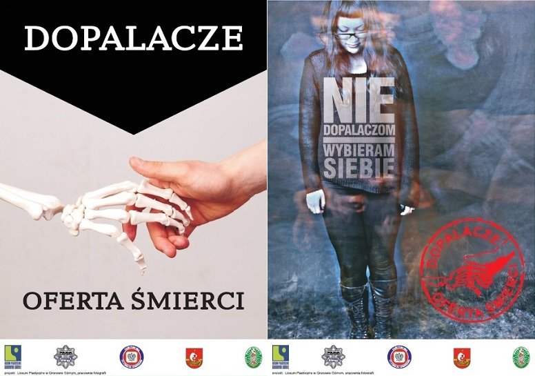 Elbląg, „Dopalacze – oferta śmierci” plakaty licealistów Elbląg, „Dopalacze – oferta śmierci” plakaty licealistów